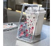 Funda de teléfono transparente de silicona de moda para iPhone 15 Pro Max 14 Pro 13 12 11 Funda de teléfono suave con estampado floral de mariposa y corazón de amor colorido a prueba de golpes iPhone 15 Pro