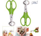2 tijeras de acero inoxidable para huevos de codorniz, tijeras para cortar cáscaras de huevo, divisor de huevos, abridor de huevos, cocina
