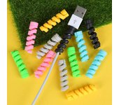 Protector de Cable, bobinadora, caja de línea de datos, cuerda de protección, hilo de resorte para teléfono, 2 uds. 2pcs gris