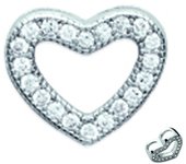 Les Trésors De Lily [L1159] - Pendentif Argent 'Love' blanc argenté - 9x8 mm blanco