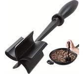 Picadora de carne de cocina, triturador de carne molida, utensilio resistente al calor, antiadherente, picador de hamburguesas, triturador de patatas, herramienta, utensilios de cocina negro