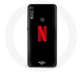 Coque pour Huawei p30 lite Netflix Logo rouge fond noir