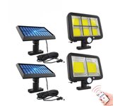 Luz de colector solar dividida, luz de inducción inteligente de cuerpo humano para jardín, iluminación LED impermeable para exteriores, farola
