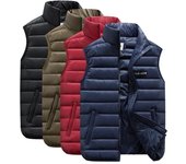 Chaleco acolchado grueso de talla grande para hombre, chaqueta, chaleco impermeable y cálido, para otoño e invierno 6XL