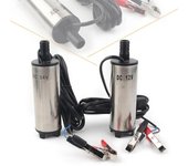 Bomba sumergible de transferencia de aceite y agua, combustible diésel, CC de 12V, 8GPM, Mini portátil, 51mm 12V plata