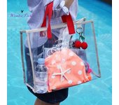 Elegante bolso de playa Organización multifuncional antirrayas amarillo/azul