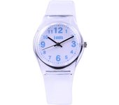 Gafas de sol J-AXIS TCL27-CL para mujer (Reloj colorido Llama del sol) Reloj redondo transparente analógico