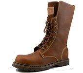 Botas de hombre, botas de motociclista británicas, botas altas hasta la rodilla, informales, con cremallera, botas de vaquero para hombre, zapatos de trabajo de cuero de caña alta 6