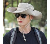 Sombrero para el sol de ala aumentada para hombre, sombrero de pescador pescando con protector solar de ala grande para primavera y verano, al aire libre negro
