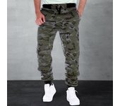 Pantalones de hombre Bolsillos finos Cordón Cintura elástica Perder Estampado de camuflaje Hip Hop Tobillo con banda de secado rápido Gimnasio Traning Pantalones deportivos para correr Pantalones largos 2XL blanco