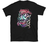 Camiseta unisex con diseño de la banda Attack Attack Purple Skull, Crabcore, emo, post hardcore L