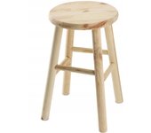 KADAX Taburete de cocina de madera de pino macizo de 46 cm
