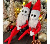 Feliz Navidad, muñeca con cara de calavera roja y verde 2025, feliz día de Halloween, decoración navideña para el hogar, feliz año nuevo, muñeca elfo fantasma, regalos para niños verde