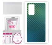 apgo Protective Skin Sticker for the back compatible with Vivo X60 Pro 5G, Wrap Film, Foil, Vinyl - Pattern Carbon Chameleon CAKA1