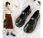 Zapatos Mary Jane de plataforma informales para mujer, zapatos de vestir con tiras en el tobillo, zapatos Mary Jane con punta cerrada y antideslizantes, zapatos planos para mujer, zapatos planos cómodos para el trabajo 35