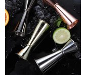 2 cocteleras de 30/60 ml, de acero inoxidable, para medir bebidas de doble trago, ideal para cocina