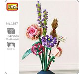 LOZ 1657 flor eterna hierba planta Rosa Camelia lavanda orquídea modelo DIY Mini bloques de construcción juguete para niños sin caja