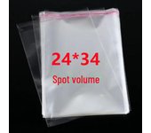Bolsas de plástico autoadhesivas OPP transparentes de 24 x 34 pulgadas, opciones de 9, 5 y 7 hilos, paquete de 100 24*30+4 5-wire