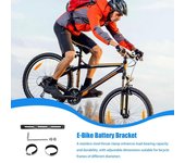 Adaptador de montaje de batería de bicicleta eléctrica Soporte de anclaje de batería de bicicleta eléctrica Bandeja de montaje de batería de bicicleta eléctrica ajustable Jaula de posición de bicicleta Russian Federation