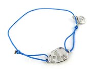 Les Trésors De Lily [N0748] - Pulsera de diseño azul 'Skull' azul