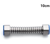Tubo de manguera duradero para el hogar de acero inoxidable de Metal G1/2  , Conector de calentador de agua de plomería, tubo corrugado 10CM