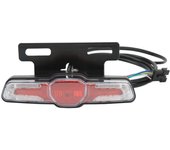 Luz trasera LED ABS para bicicleta eléctrica, luz trasera nocturna, luz de señal de giro de 24 a 48 V para montar