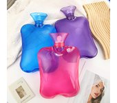 Bolsa de agua caliente de 1000ML/2000ML con sello en espiral, botella de agua caliente a prueba de fugas, bolsa calentadora a prueba de explosiones para invierno 1000ML color rosa