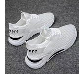 Zapatos deportivos de verano para hombre, cómodos, informales, de malla y suela suave. 44 blanco