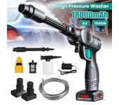 Pistola de agua para lavado de autos, portátil, con boquilla reguladora de presión, 21 V, 60 bar, inalámbrica, de alta presión, 500 W
