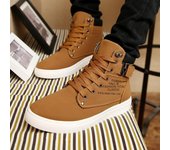 Zapatillas altas con cordones estilo retro coreano de primavera 2024 para hombre, botas Martin informales de moda 39 negro