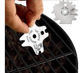 Raspador y cepillo para parrilla de acero inoxidable multifuncional para barbacoa