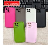 Nueva funda Solid Diamond Sand para iPhone 14/11 Pro, funda protectora anticaídas para móvil iPhone 7Plus/8Plus rojo rosa