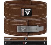 Cinturón de levantamiento de pesas RDX USPA de cuero para gimnasio, levantamiento de pesas, entrenamiento muscular, sentadillas, fitness, soporte de espalda, entrenamiento de peso muerto, levantamiento de potencia. marrón