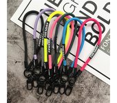 Llavero con correa de color para teléfono, accesorios, pulsera, cadena de teléfono, cierre de langosta de metal, llavero, bolsa, llaves de coche, cuerda