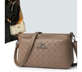 Bolso bandolera de piel suave para mujer, de color liso, pequeño, para mujer de mediana edad, para madre, para teléfono móvil rojo
