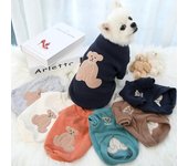 Sudadera con capucha de oso de dibujos animados para perro, linda ropa de algodón para perros pequeños y medianos, sudadera, chaqueta, bulldog francés, chihuahua. XS