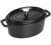 STAUB 405002310 - Cocotte ovalada - Ø 23 cm - Negro mate