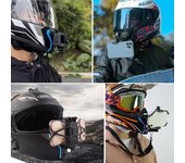 Soporte de teléfono para casco de motocicleta para GoPro Hero Insta360, soporte para cámara deportiva de acción, accesorios para cámara de motocicleta