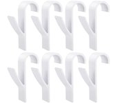 8 Piezas Ganchos Para Calentadores De Baño, Ganchos Calentadores De Baño, Perchas Albornoz Baño, Ahorro De Espacio, Gancho Calentadores De Baño Para Albornoz 18x13x3cm