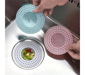 Filtro de fregadero de cocina, colador, red de filtrado de alcantarillado, tapón de desagüe de piso, colector de pelo, colector de desechos para accesorios del hogar 1PCS negro