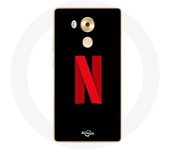 Coque pour Huawei Mate 8 Netflix Logo rouge fond noir