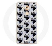 Coque pour Huawei Mate 8 Fond de coeurs noirs