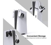 Soporte de pared para auriculares con control de 2 piezas para PlayStation 5, gancho para auriculares, accesorios para PS5