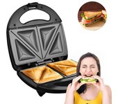 Toastie Maker con mango táctil fresco, máquina para hacer gofres con enchufe estadounidense, tostadora de sándwich portátil, máquina de cocina Type 1