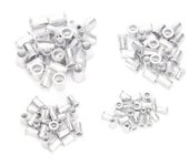 Juego de 100 tuercas remachables ciegas de aluminio M4M5M6M8, accesorios de hardware