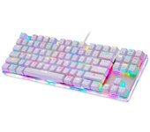 Teclado mecánico MOTOSPEED K87S, teclado para juegos, teclado para juegos con cable USB, LED RGB personalizado Blue Switch