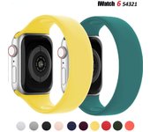 Solo Loop para Apple Watch Correa 44mm 40mm 45mm 41mm 38mm 42mm pulsera de silicona elástica iWatch serie 7 6 5/4/3 SE 38mm 40mm 41mm&XS rojo