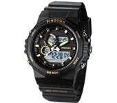 PINDOWS 50M Reloj digital deportivo para exteriores con alarma LED, cronómetro para mujer, resistente al agua, reloj, multifunción, luz de fondo, calendario, reloj,