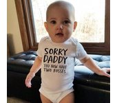 Lo siento papá ahora tienes dos jefes imprimir divertido recién nacido bebé algodón romper bebé bebe niño niña mono manga corta XXXL