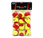Pelotas de tenis Uwin Stage Three (paquete de 12) One Size amarillo/rojo